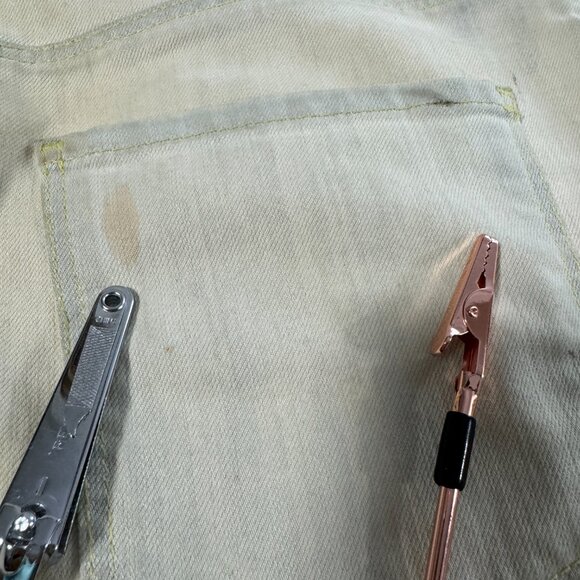 Axara Paris Denim Studded Mini Skirt size 40 (US 8) read notes - Picture 13 of 14